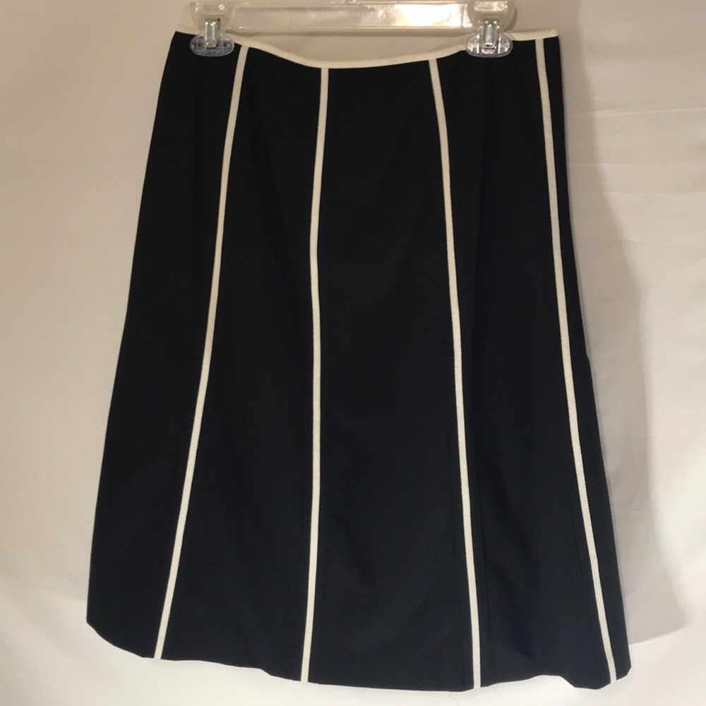 Ann Taylor  Black and  off white shirt. Size 8